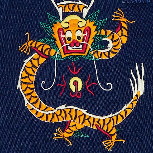 POLO Ralph Lauren Polo Shirt with embroidery navy SZ L - Picture 3 of 4